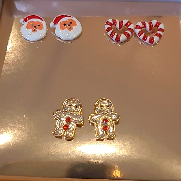 Christmas Earrings 3 Paur NIB - Picture 1 of 4